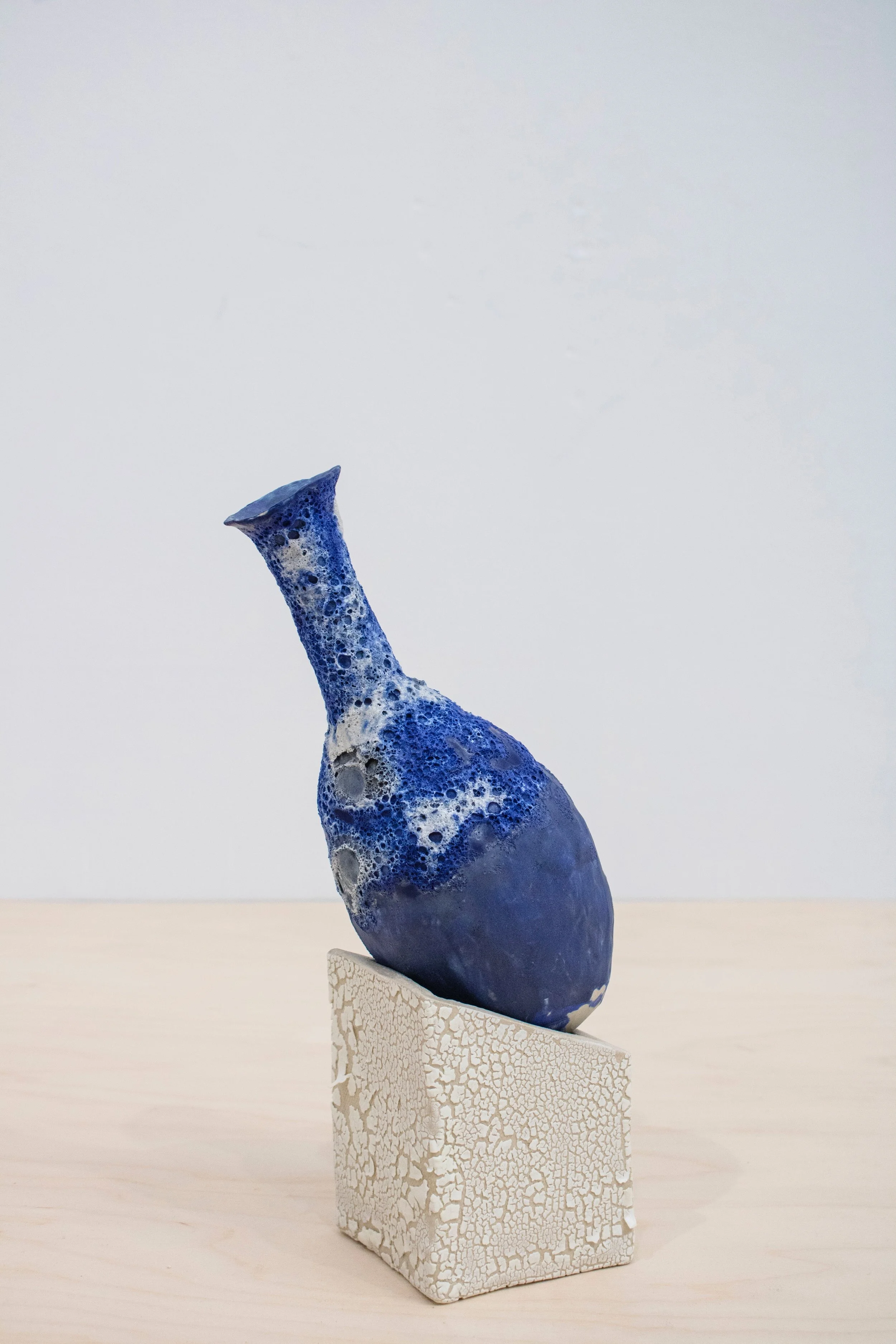 Bule Holder I, 2017, glazed stoneware