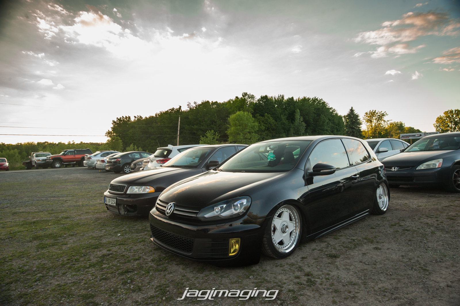 While walking around the track looking for spots to shoot I spotted a pair of sick looking Euro's out in the parking lot.