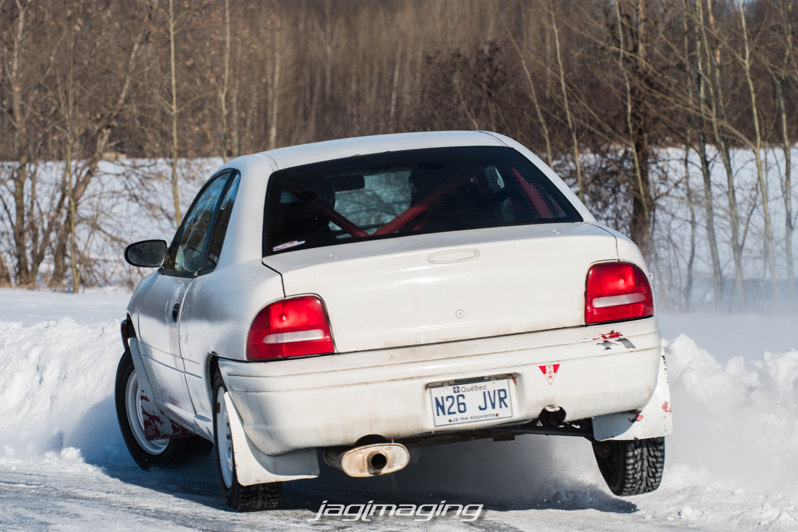 With the icy contditions and drivers pushing to beat the clock sometimes a snow bank or two would get in the way. 