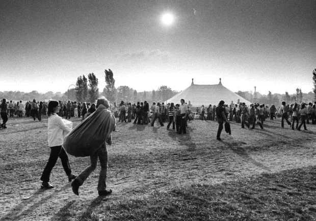 Fans began assembling early in the day to see the Who concert, which wrapped up the 1971 season at the Mississippi River Music Festival. W. Thomas Stewart/Post-Dispatch