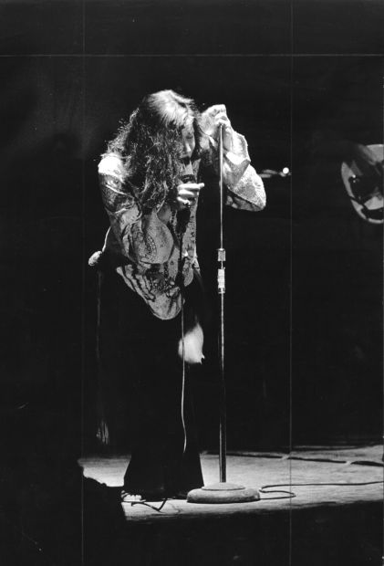 Blues/rock singer Janis Joplin was the psychedelic era's foremost female vocalist. She was one of the star attractions at SIUE's Mississippi River Festival in 1969. via St. Louis Post Dispatch