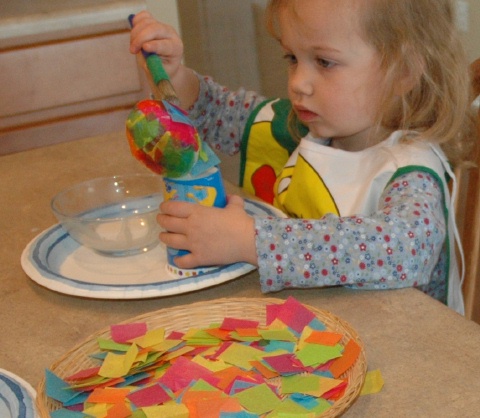 Tissue Paper & Styrofoam Eggs