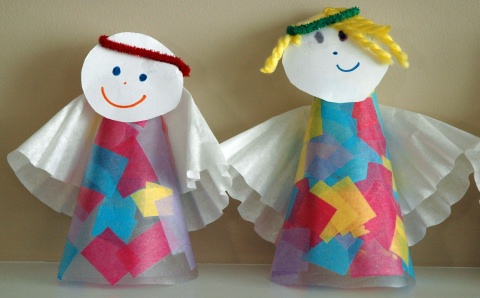 Cone Shaped TIssue Paper Angels