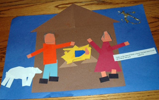 Cut Paper Nativity