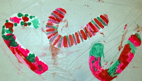 Painted Candy Cane