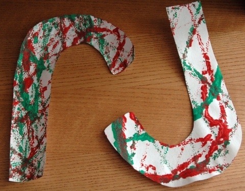 Marble Painted Candy Canes