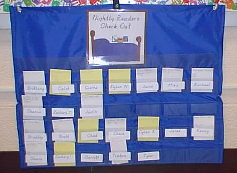 Nightly Reader Check Out Board