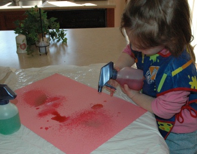 Spray Bottle Germ Painting