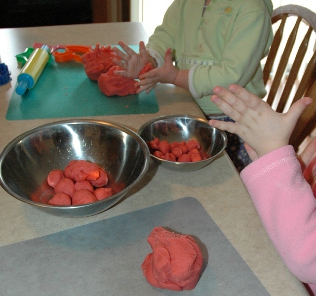 Sorting Playdough Balls