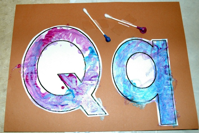 Q-Tip Qq Letter Art