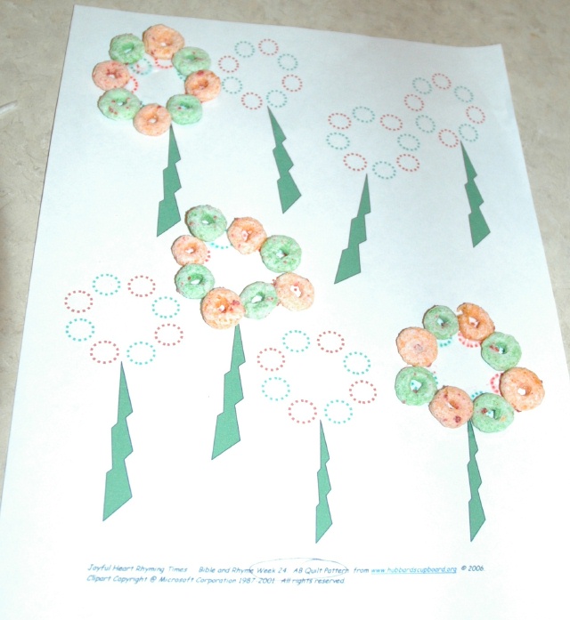 Patterned Apple Jack Flowers