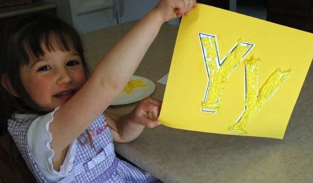 Yellow Yarn Yy Letter Art