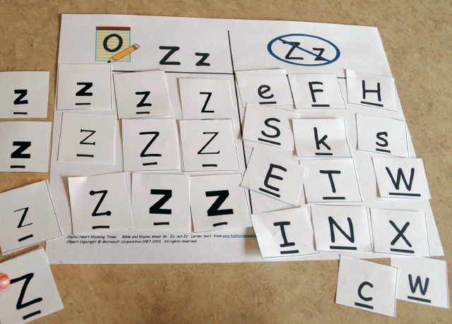 Zz Not Zz Letter Sort