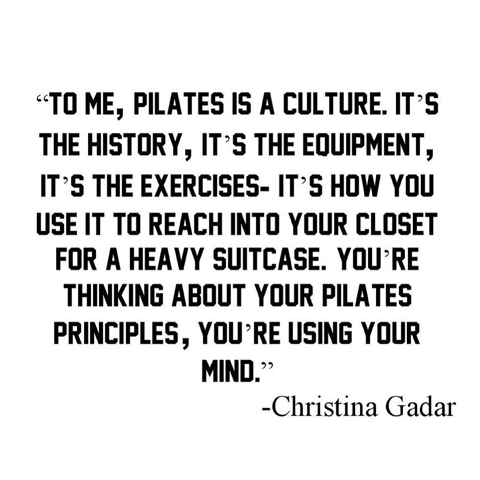 Pilates is a culture! I am so proud to be a part of a group who understands the value and importance of the method and keeps it true to its original intention. I loved reliving my interview with @gadarpilates this past week- will be live on the site 