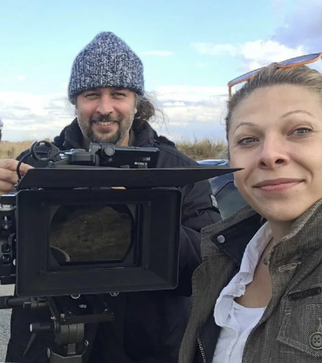 Producer, Tunde Skovran with DP, Gabor Daniel Szandtner, filming the documentary "A Life in Secret" in South Africa (July 2018).
