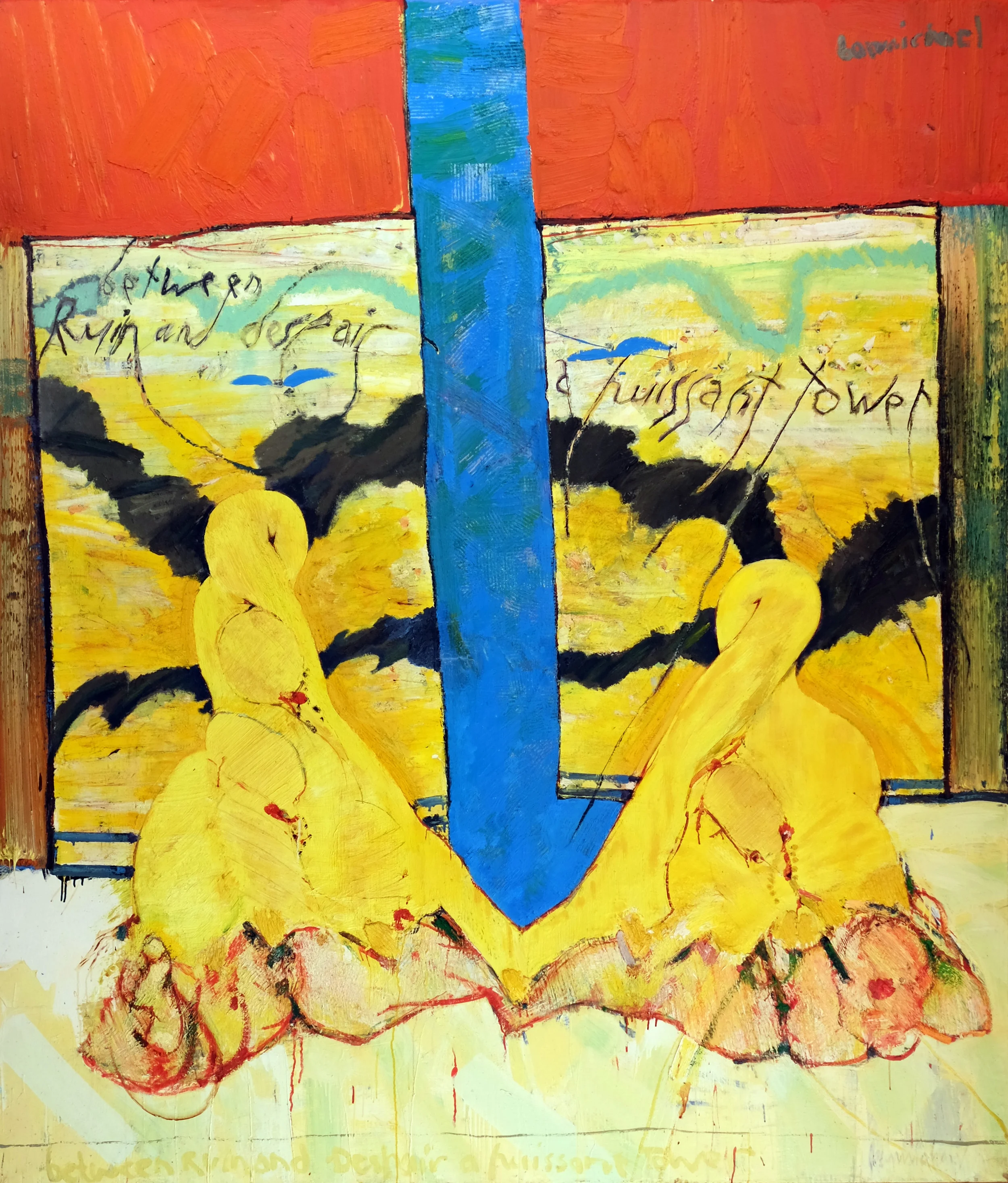  Family Portrait (Centre of Triptych) 1983-5&nbsp; 213.5cmx183cm Oil on Linen 