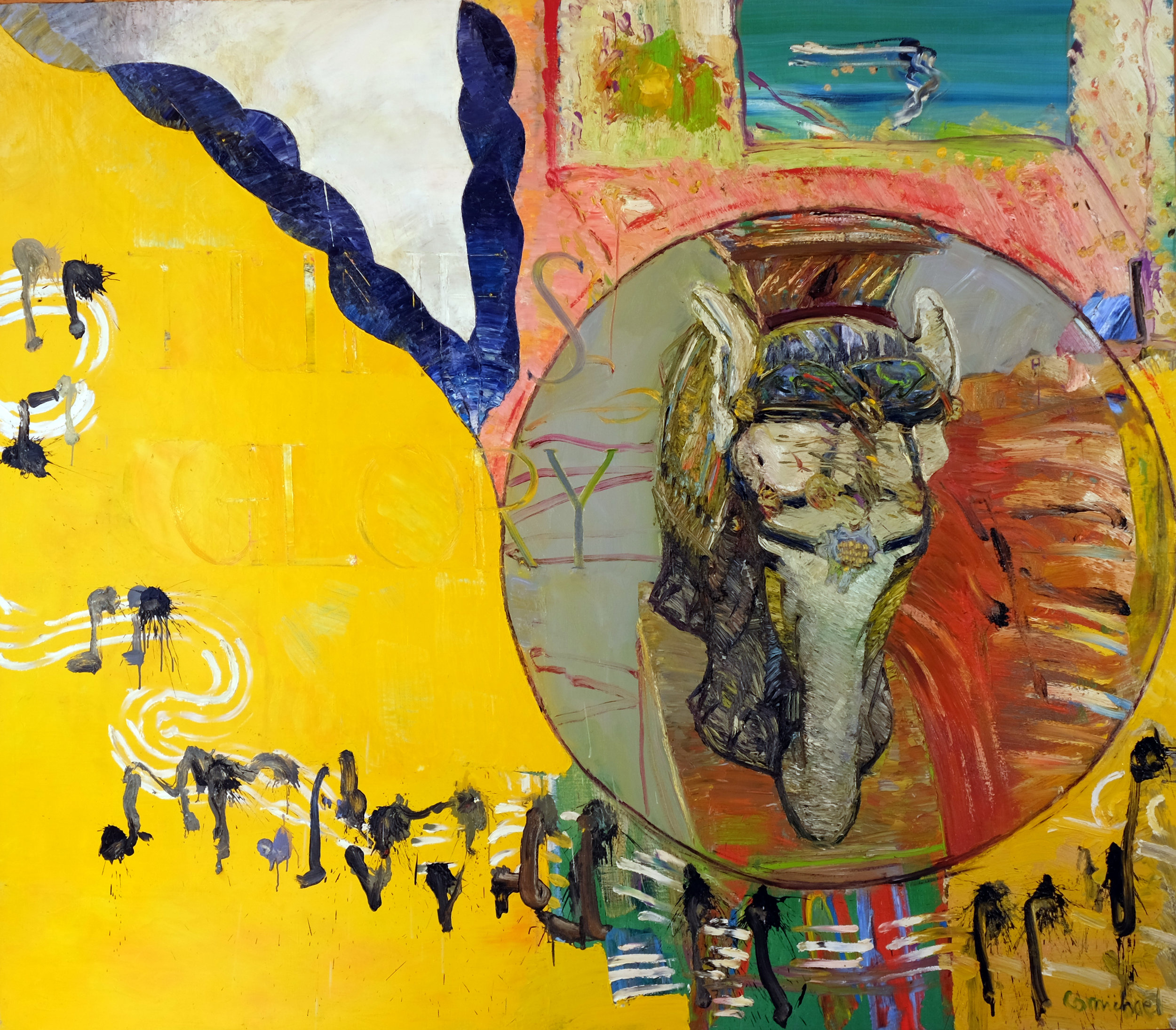  Tunes of Glory 1987-88&nbsp; &nbsp;173cmx198cm&nbsp; Oil on Linen 