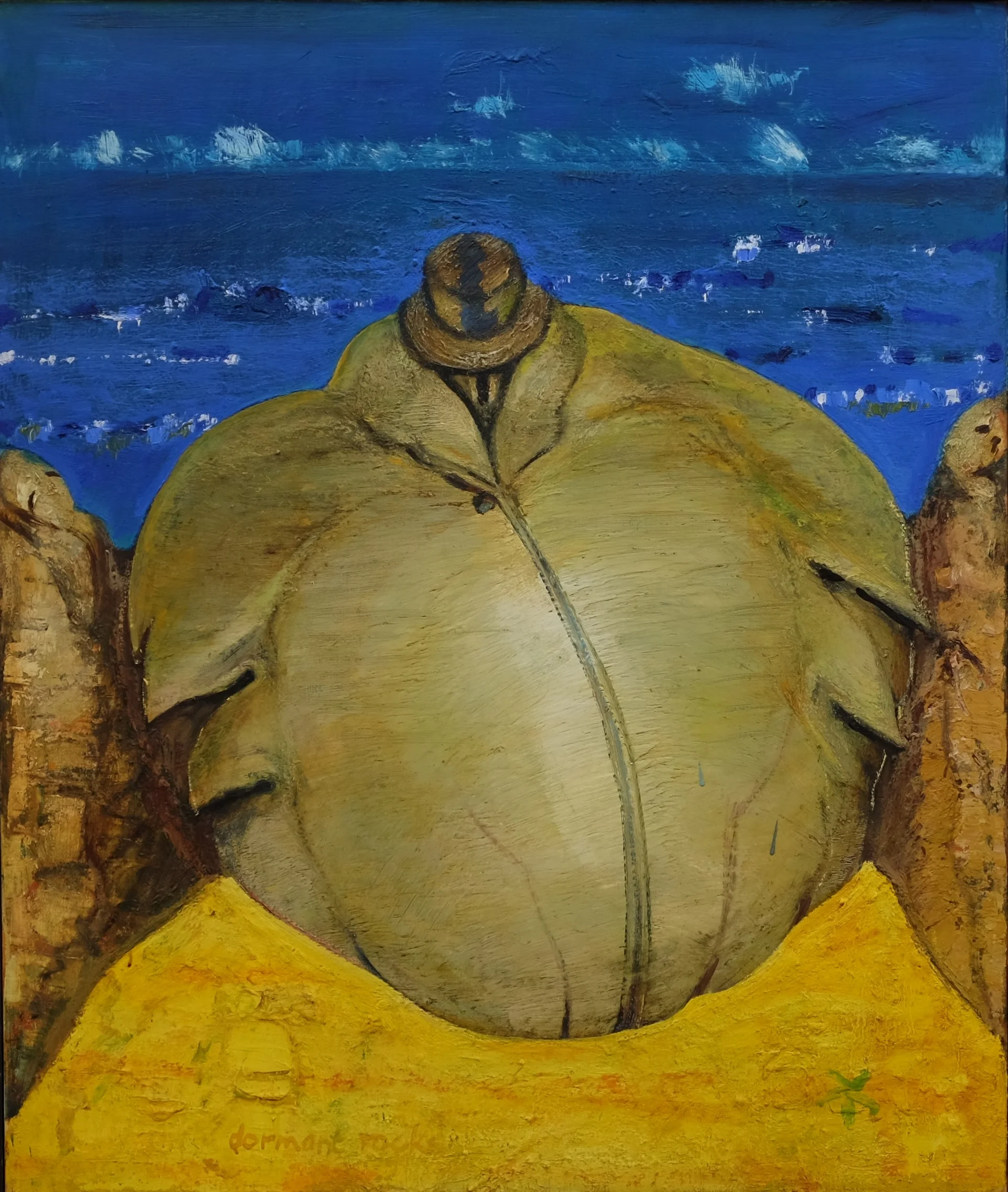  Dormant Rock &nbsp; c.1995 &nbsp;85cmx71cm Oil on Linen 