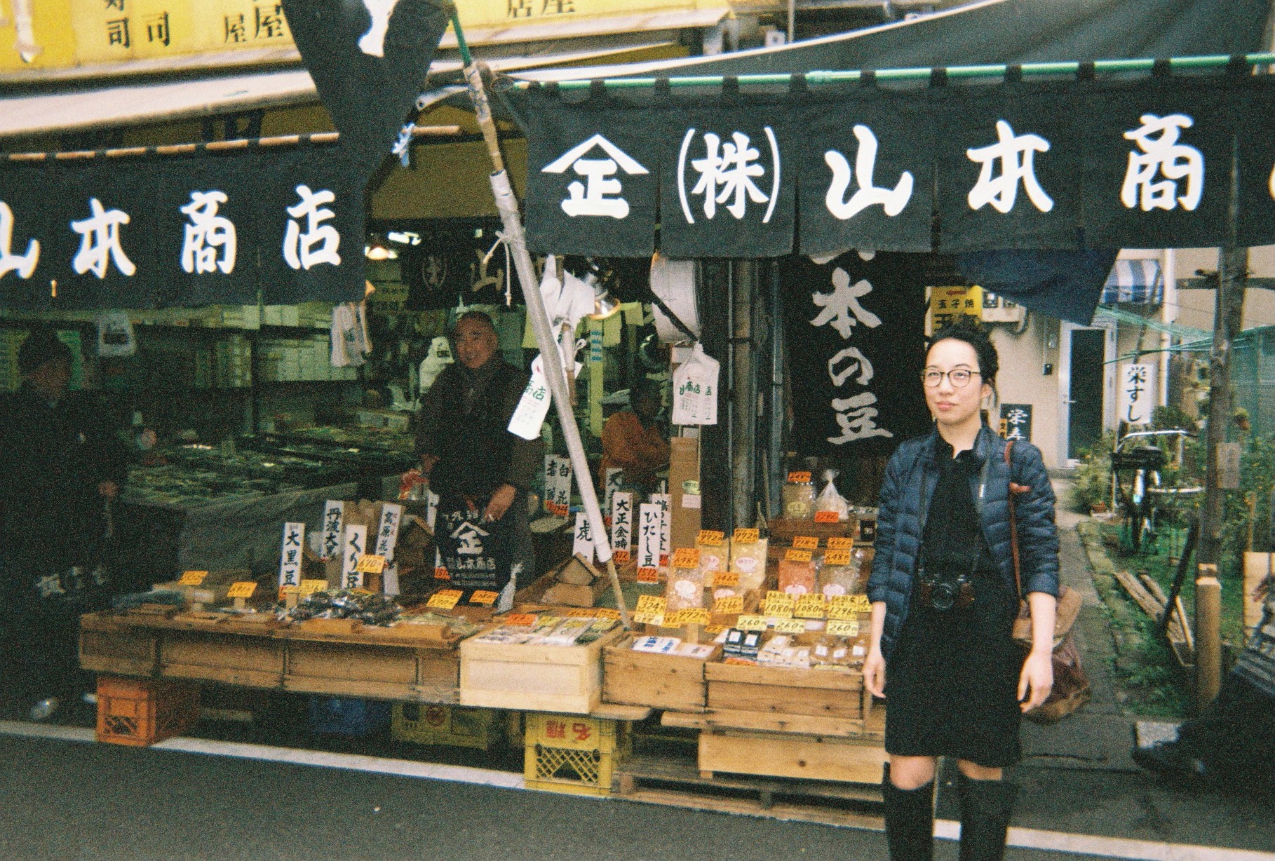   Tsukiji Fish Market in the morning.  