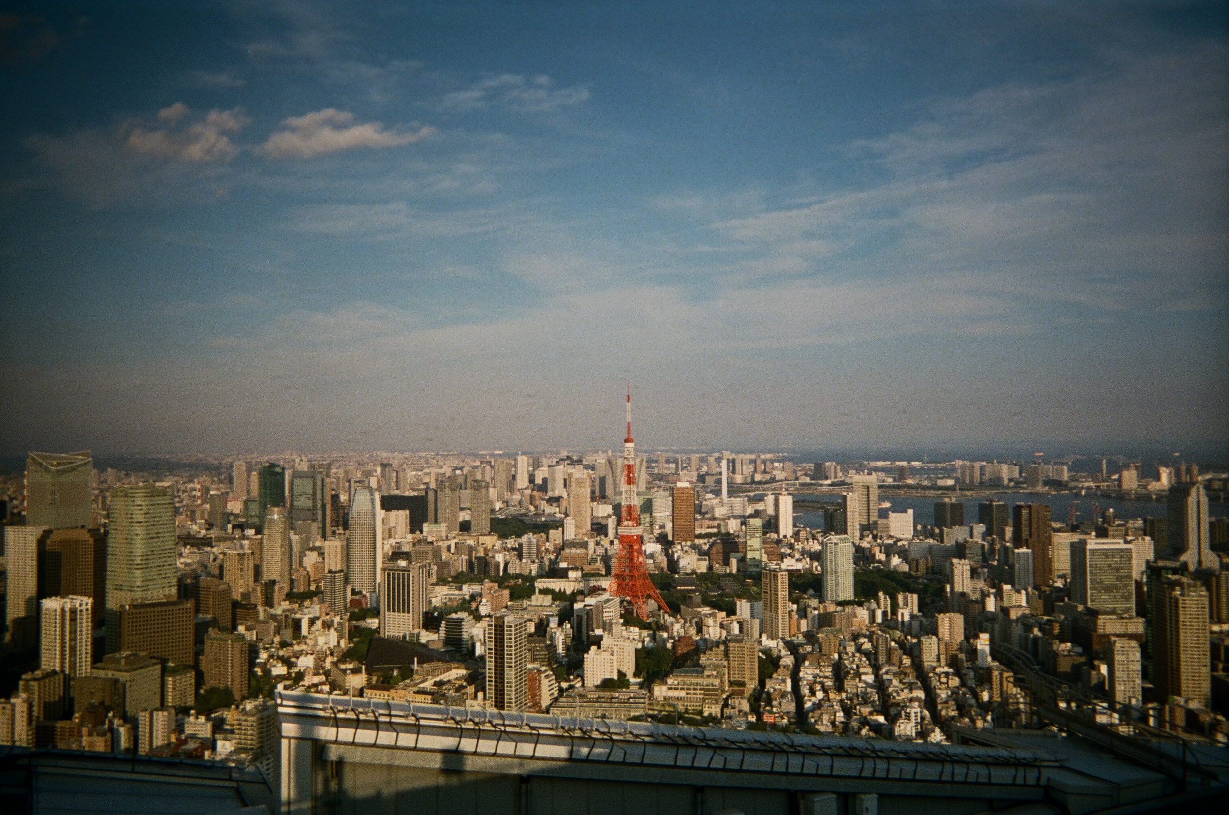 Tokyo Tower! Also amazing to look down at the city and note the efficient flow of traffic. So pleasing to the Vancouverite's eye to see relatively few cars on the road.