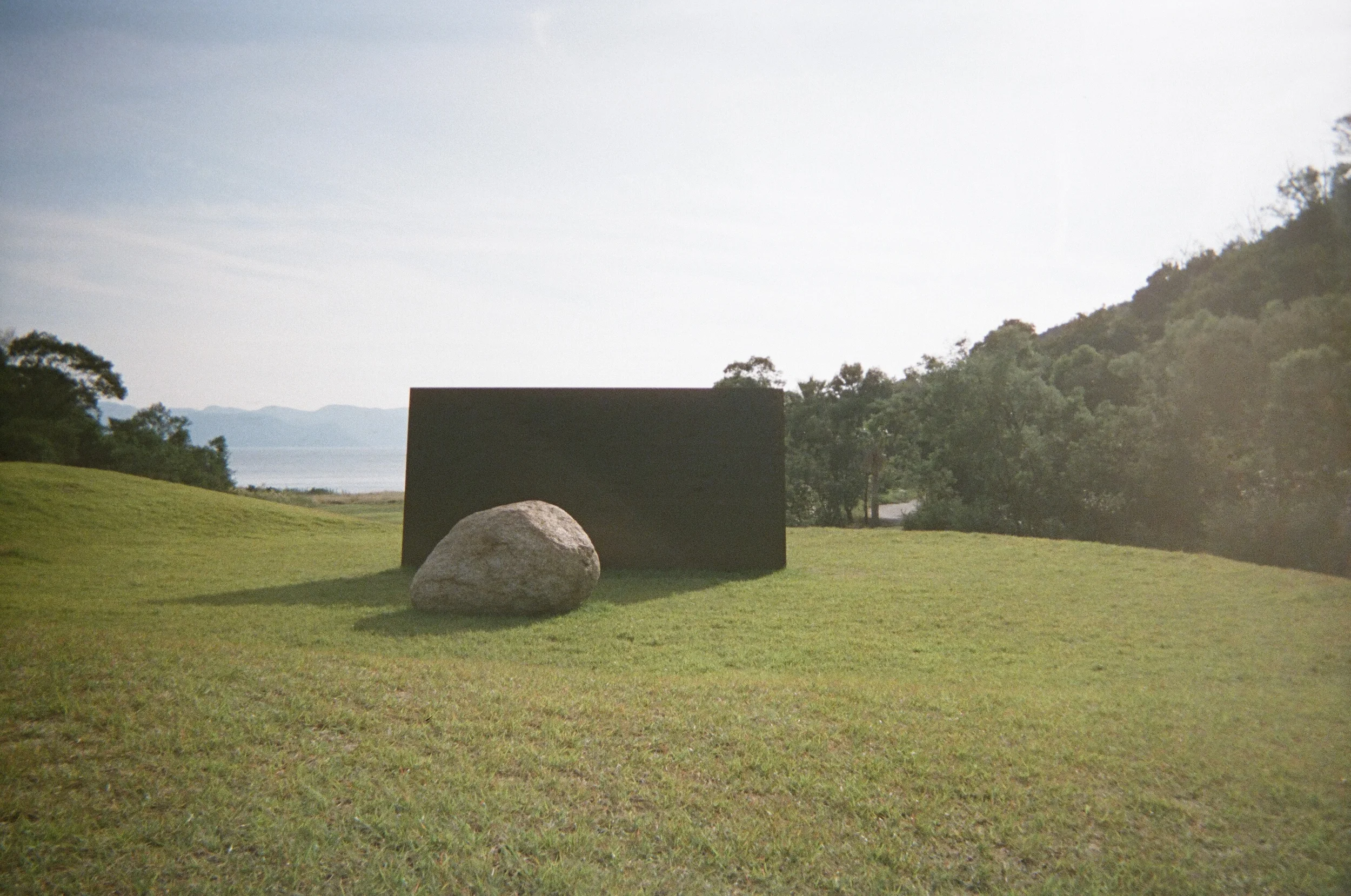 Outside the Lee Ufan Museum on Naoshima. 