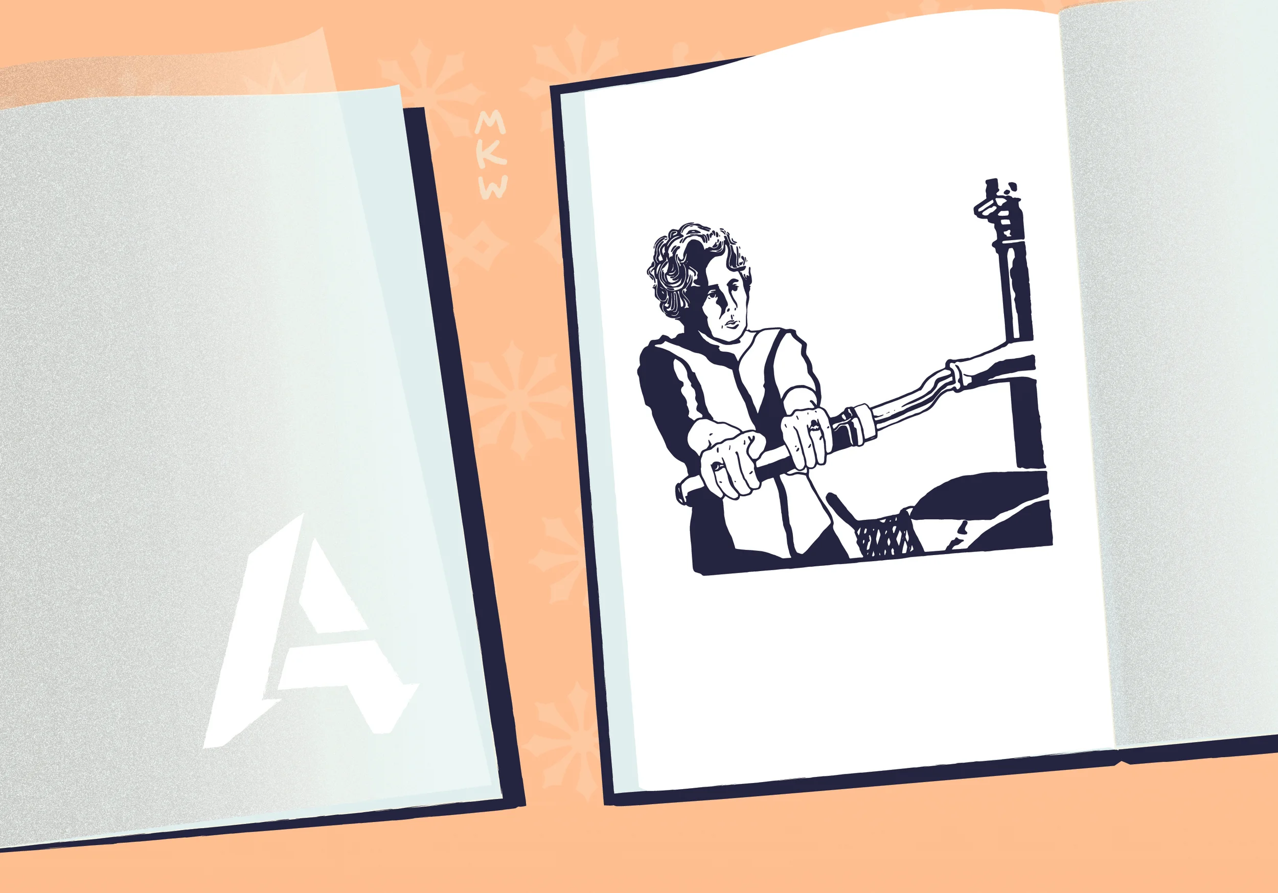 Jan ELSTED AT WORK . ILLUSTRATION BY MONIKA WABER