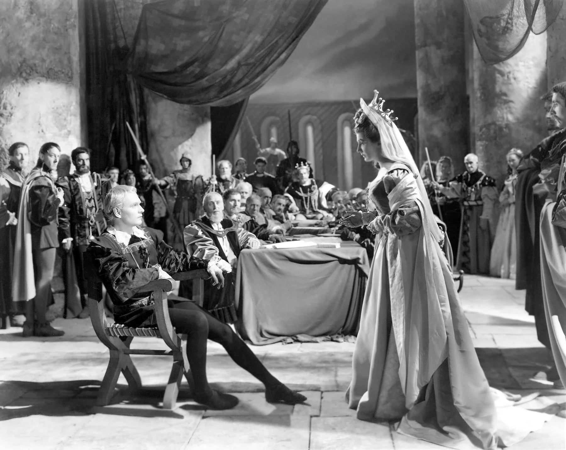 Film still from Olivier's Hamlet