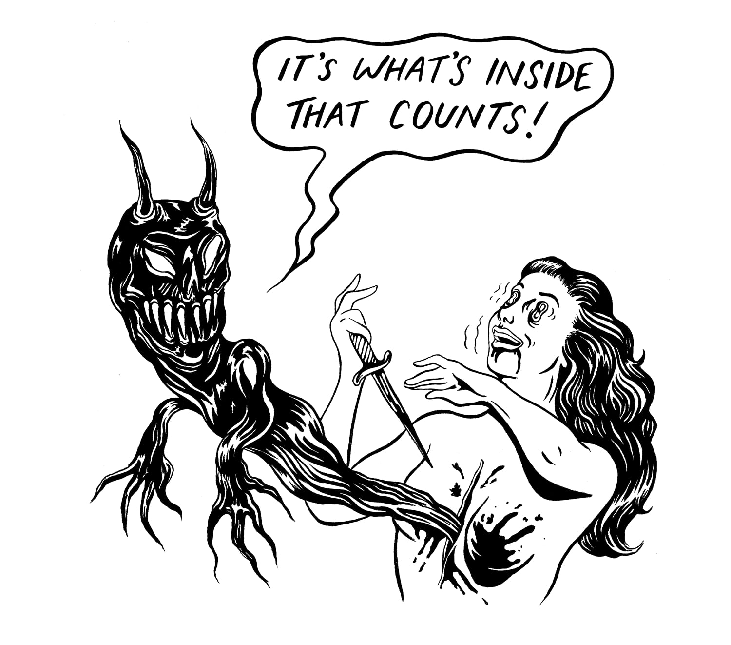 Artwork: Inside by Jaik Puppyteeth (ink on paper)
