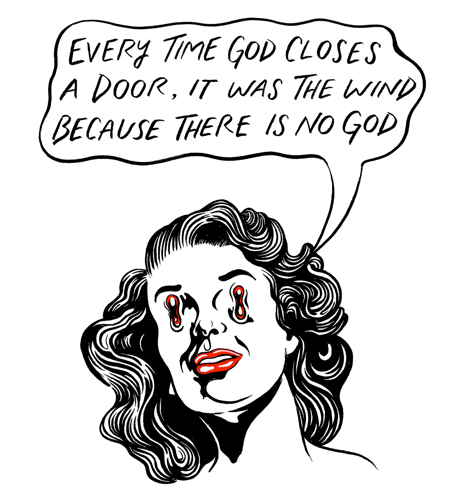 Jaik Puppyteeth, Window , 2017, ink on paper