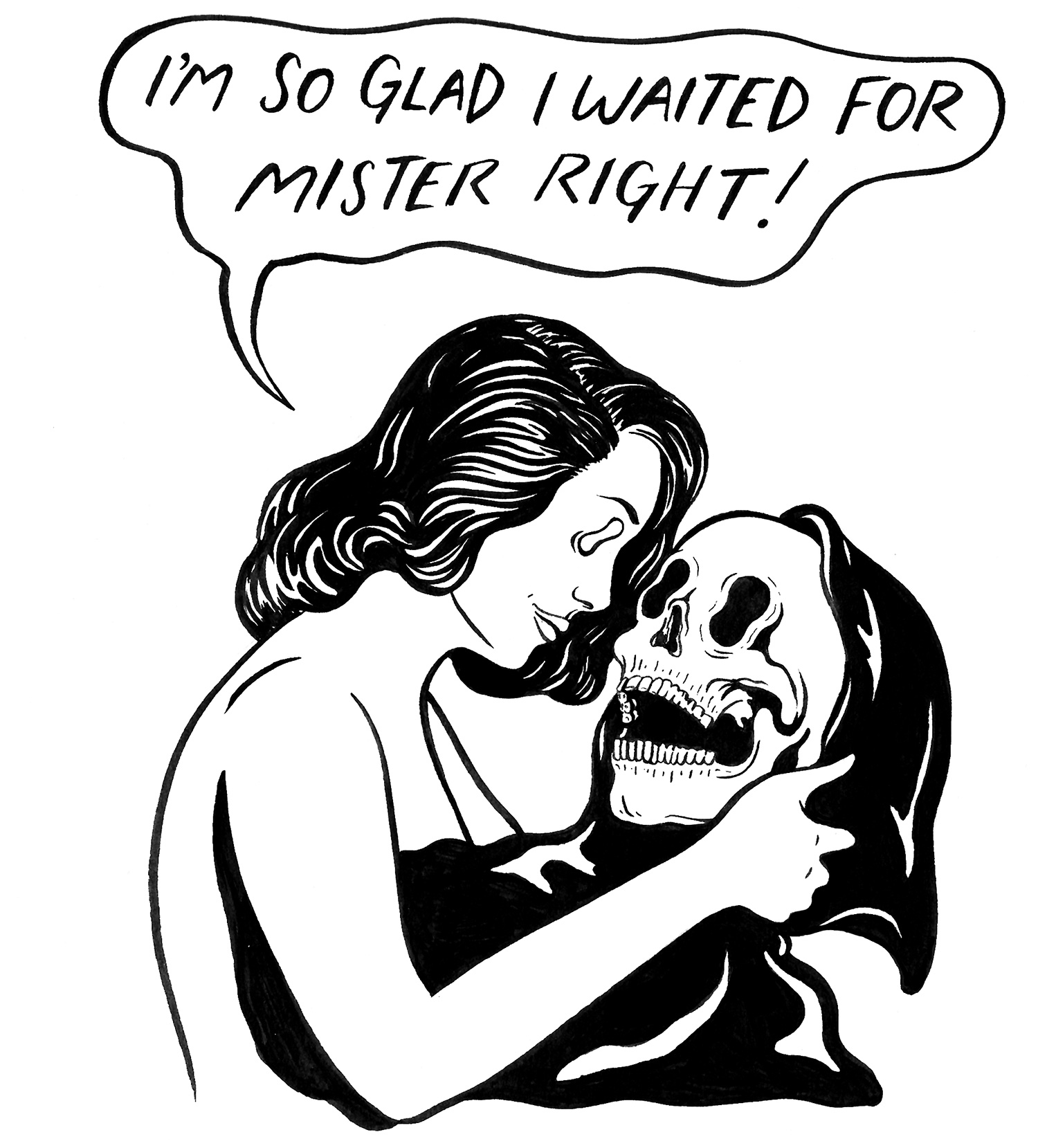 Jaik Puppyteeth, Mister Right , 2017, ink on paper