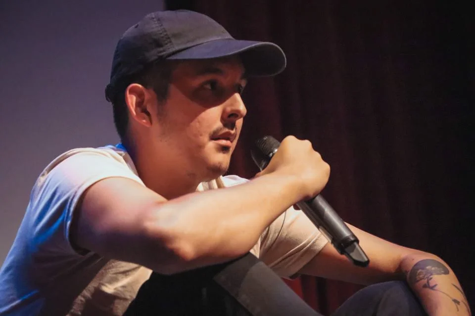 Festival Programmer Justin Ducharme speaks at the 2018 VQFF