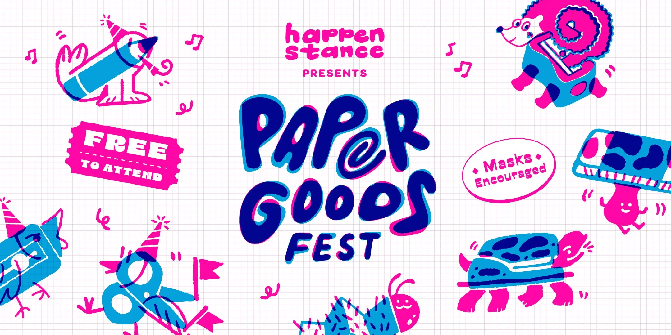 Promo image for happenstance's Paper Goods Fest on Saturday, July 26