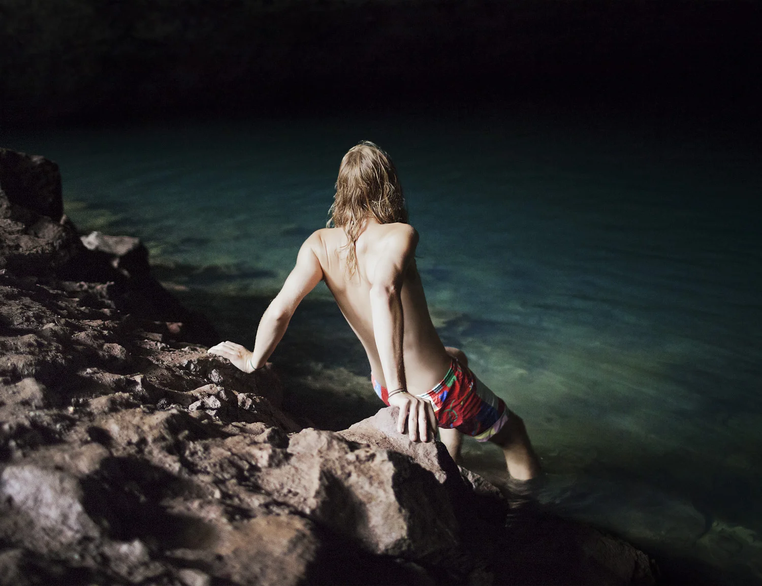 A series of photographs exhibited in large format, inspired by what Cézanne called "petite sensation," the suddenness of seeing the world around you. These are intimate portraits of place, born out of experiencing beauty as a kind of homecoming; of finding myself in a place I have longed to be. Before You Go, Hawaii, 2012, 56 x 42 in
