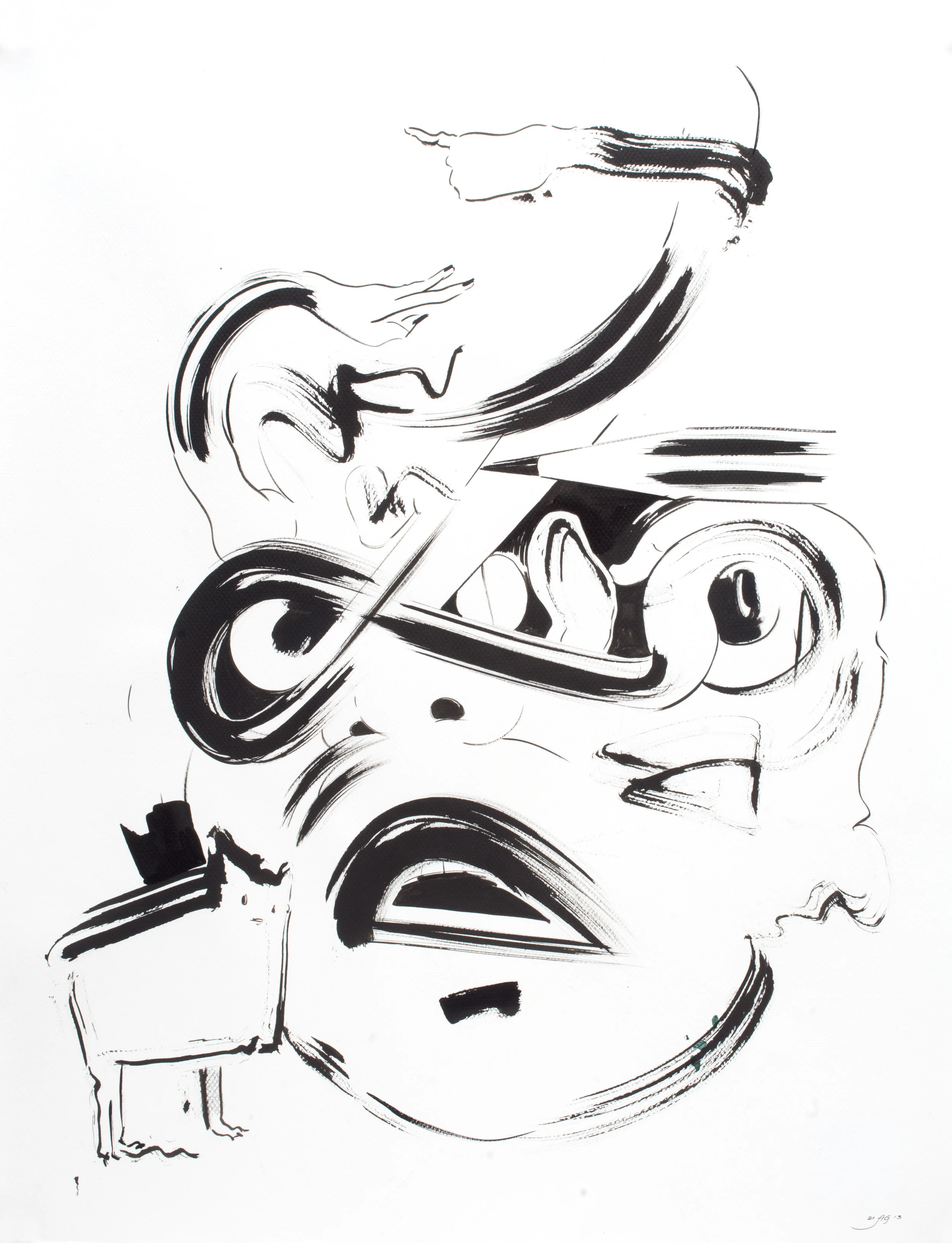 Handicap , 2013 Ink on paper 25 x 20 inches