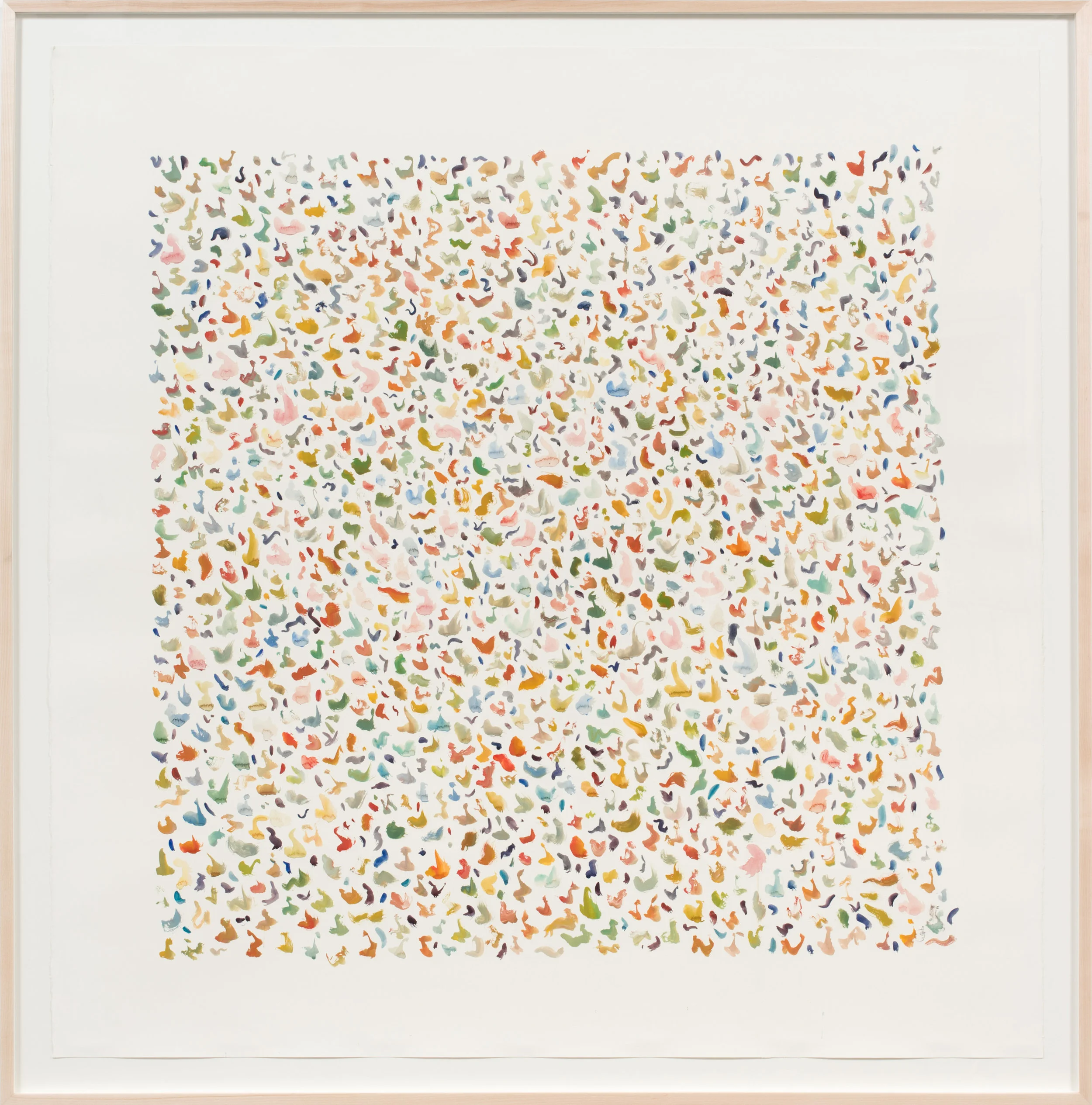 Terrazzo , 2017 Gouache, ink, and watercolor on paper 67 x 66 inches