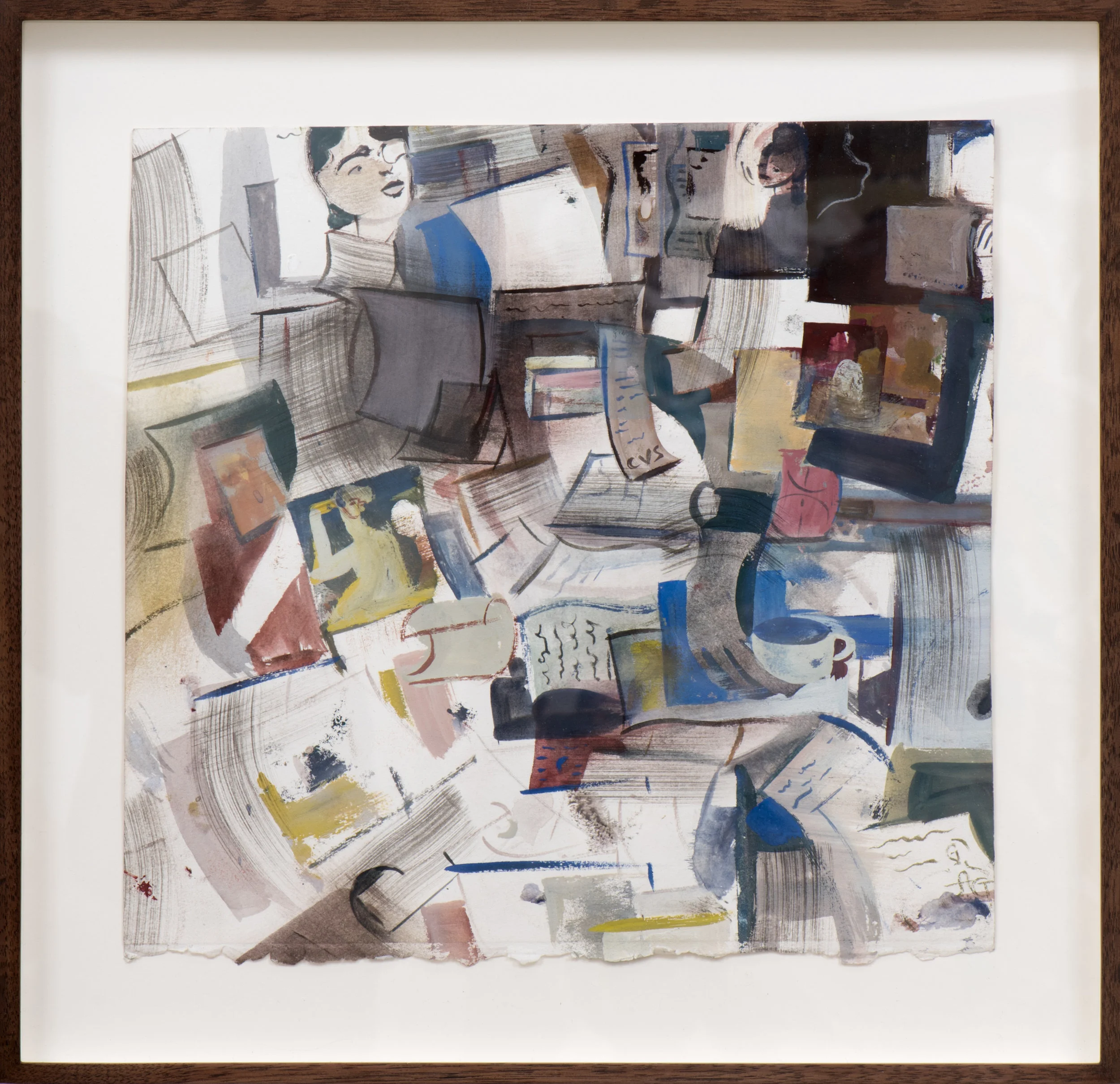Tax Season , 2019 Gouache, watercolor, and ink on paper 15 x 15 1/2 inches (framed)