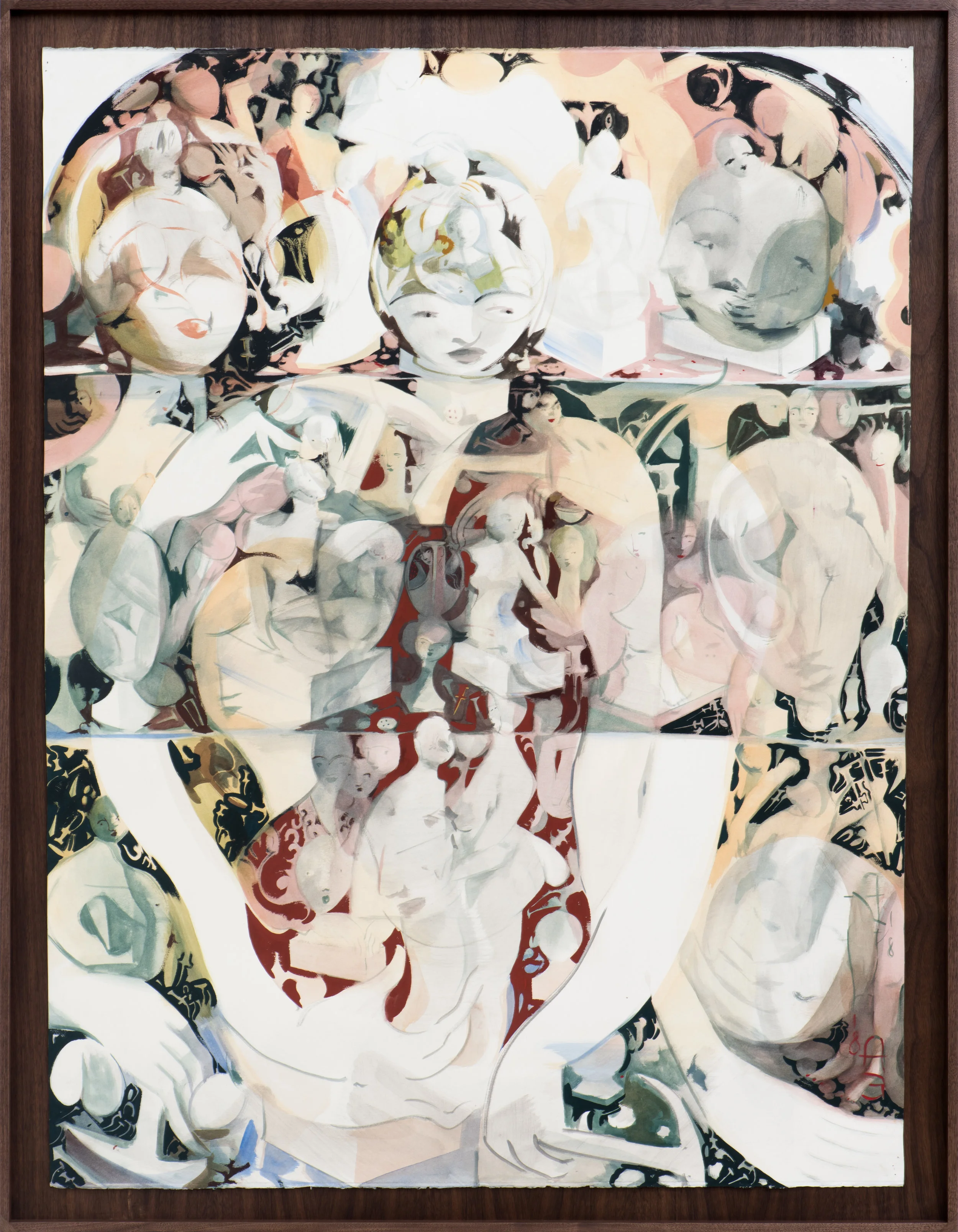 The Lionized Crumb (The Things We Are) , 2019 Gouache, watercolor, and ink on paper 64 x 49 1/2 inches (framed)