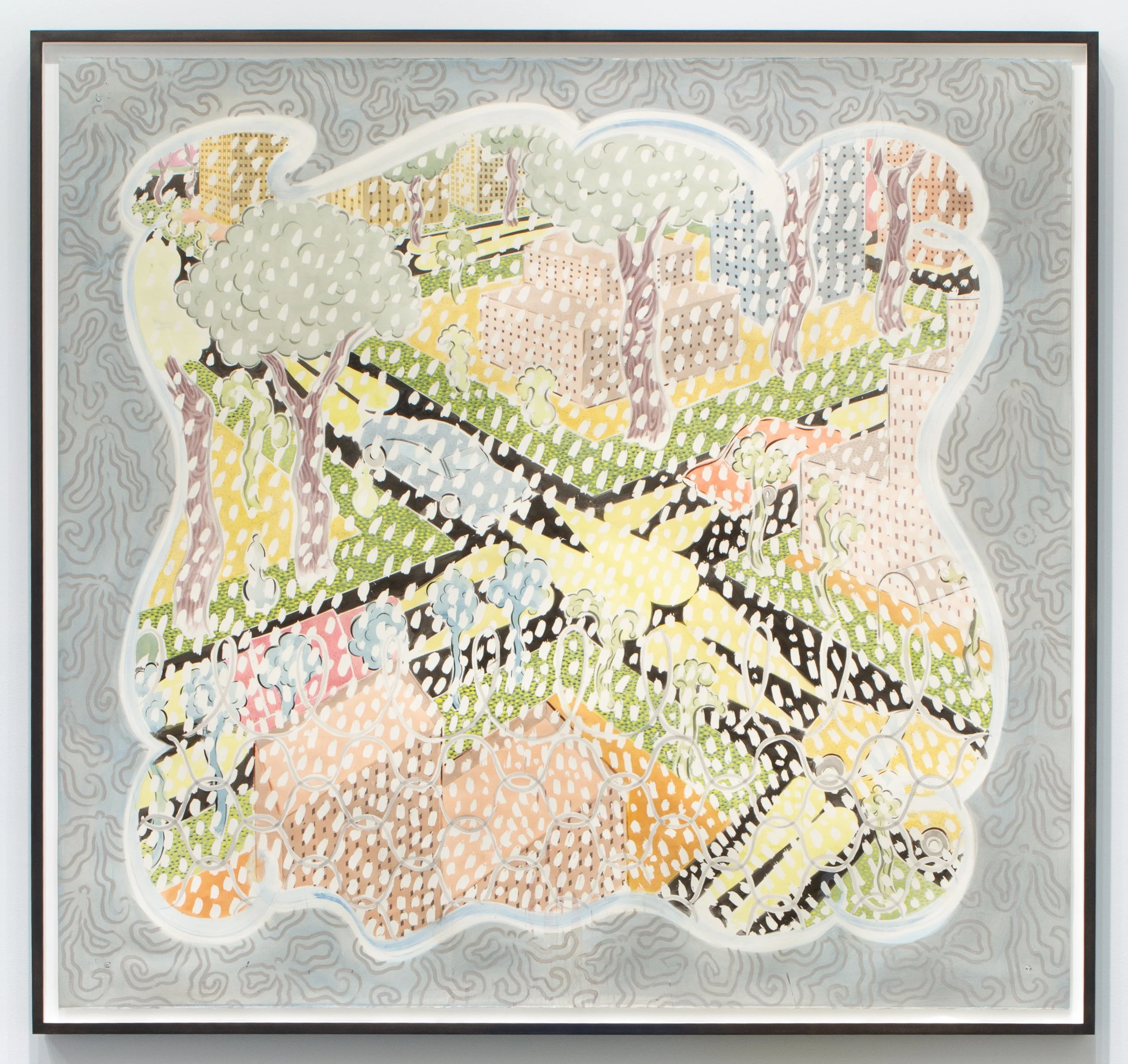 March , 2025 Gouache, watercolor, and ink on paper 64 x 60 inches