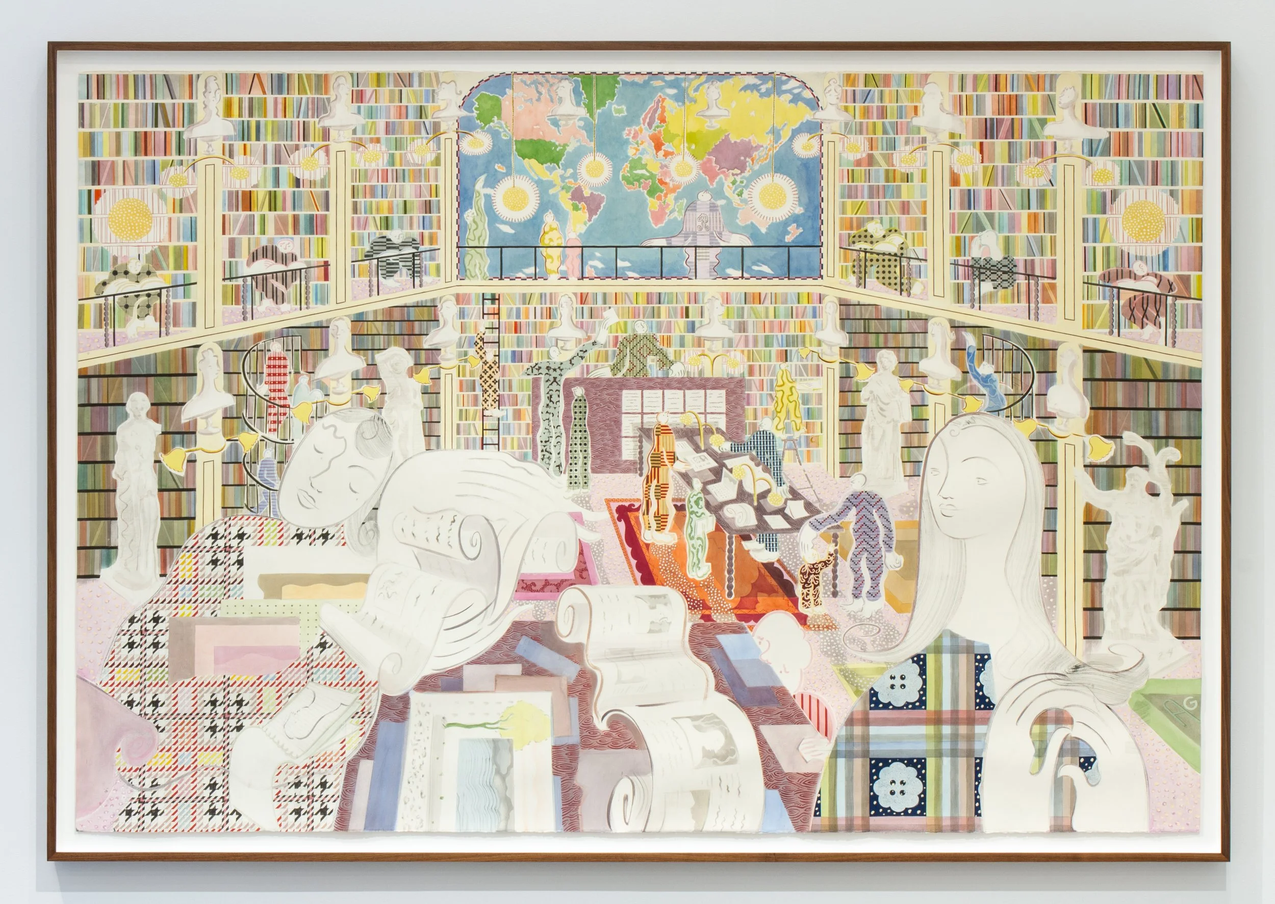 Paper Palace , 2025 Gouache, watercolor, and ink on paper 60 x 89 inches