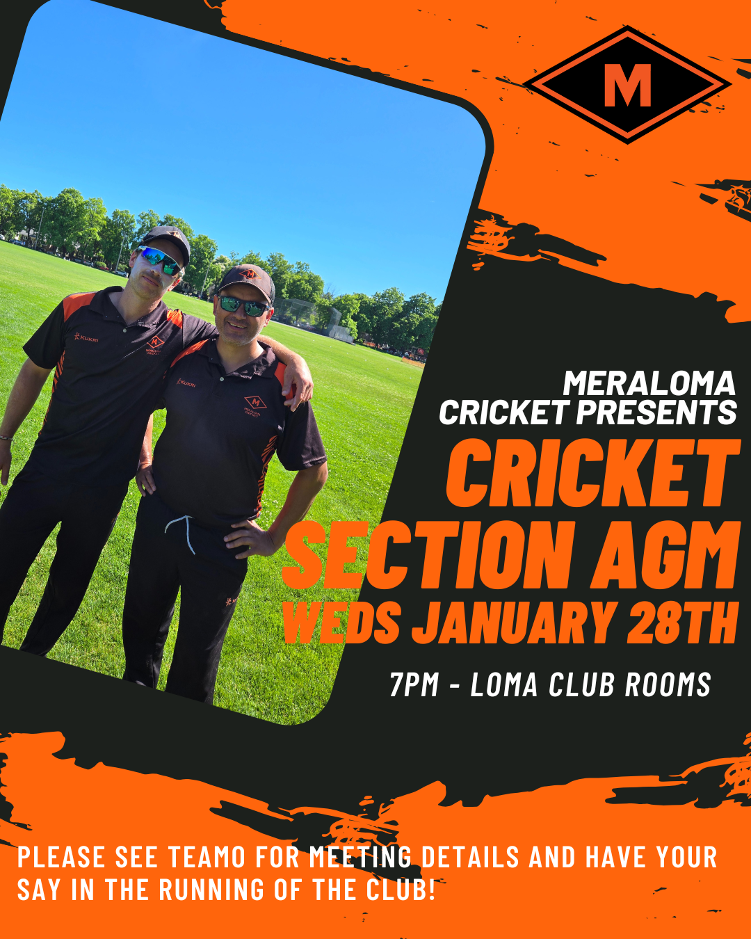 Cricket Section AGM - January 28th, 7pm