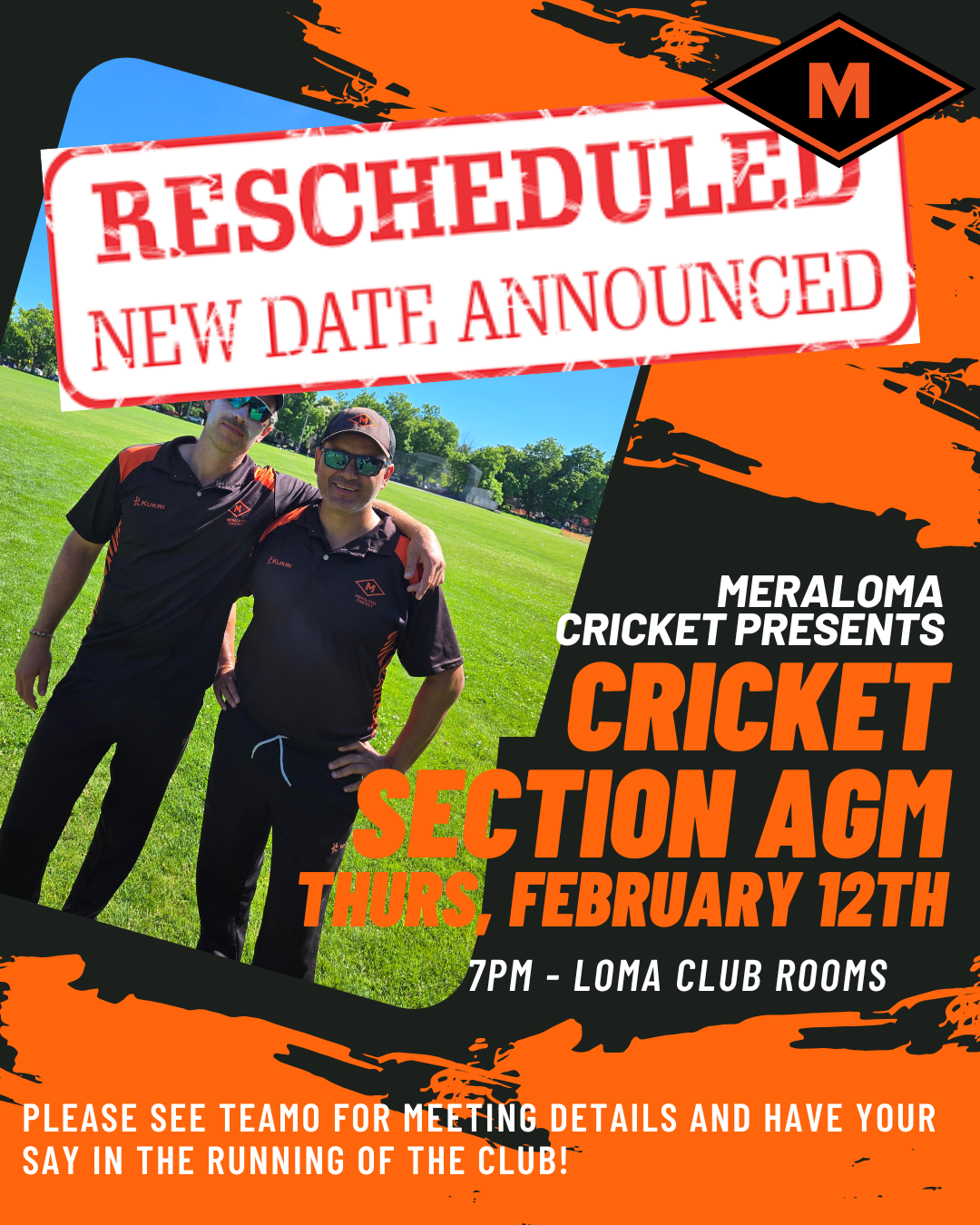 Cricket Section AGM - February 12, 7pm