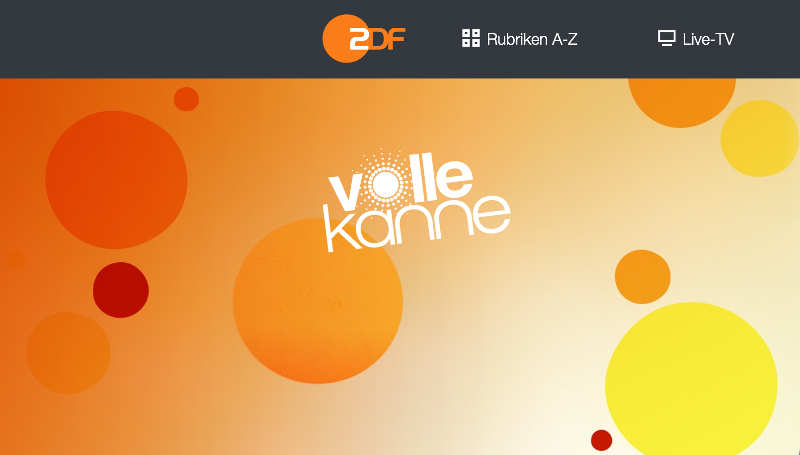 Logo der ZDF-Sendung “Volle Kanne” aus der ZDF-Homepage