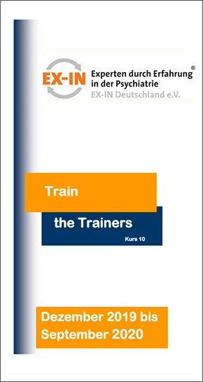 Vorderseite des EX-IN-Flyers “Train the Trainers”