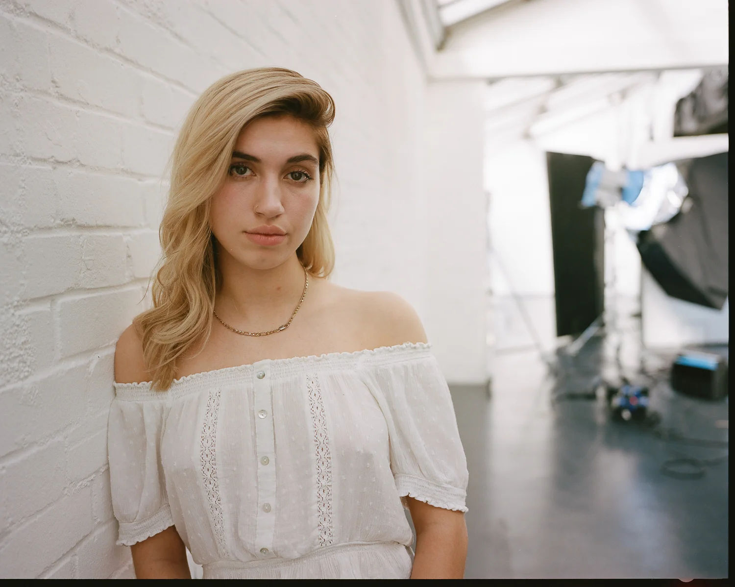 Mamiya 7ii, 65mm lens, minimum focus.