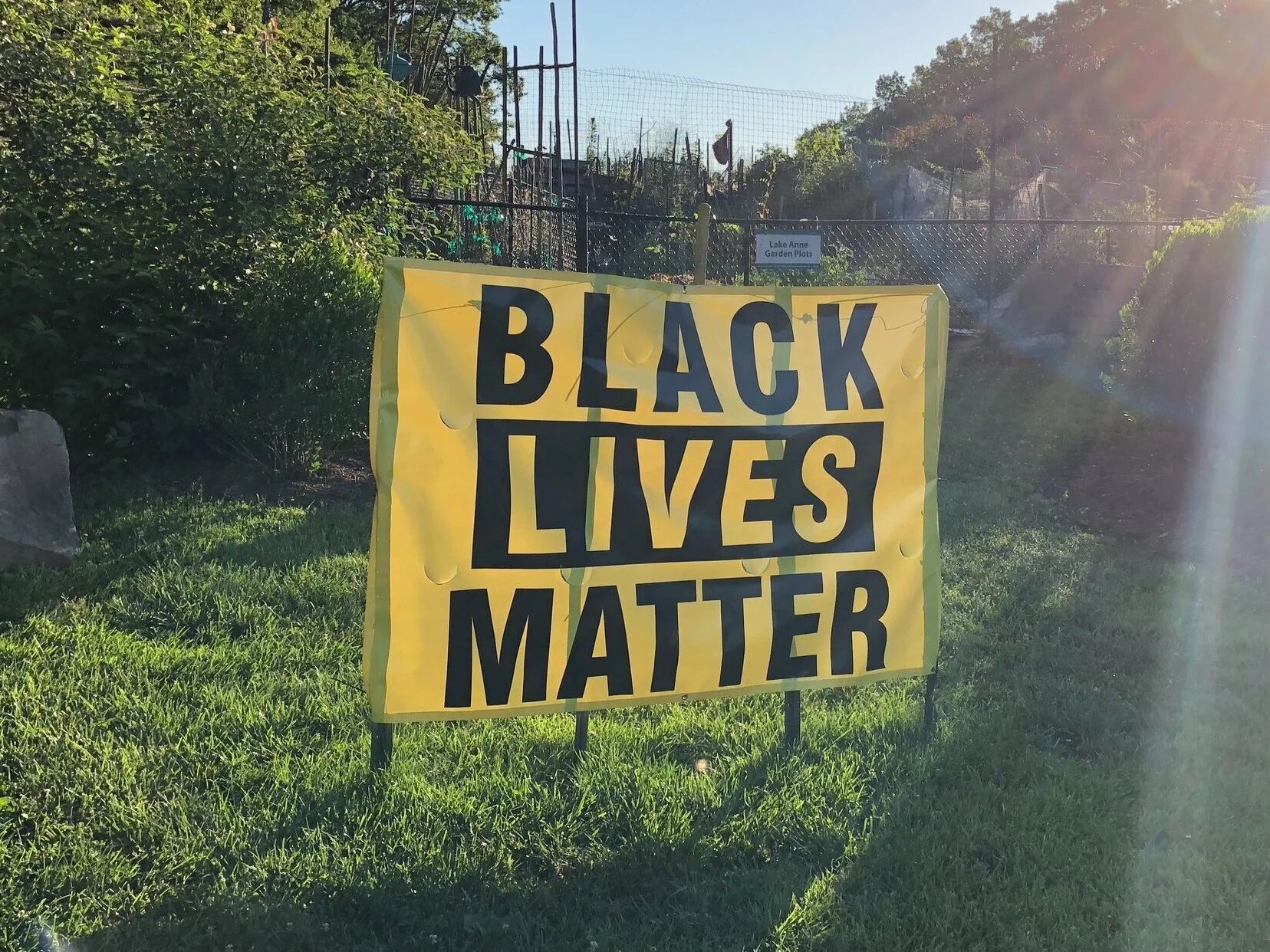 Black Lives Matter Banner Stolen from Reston Church - Again