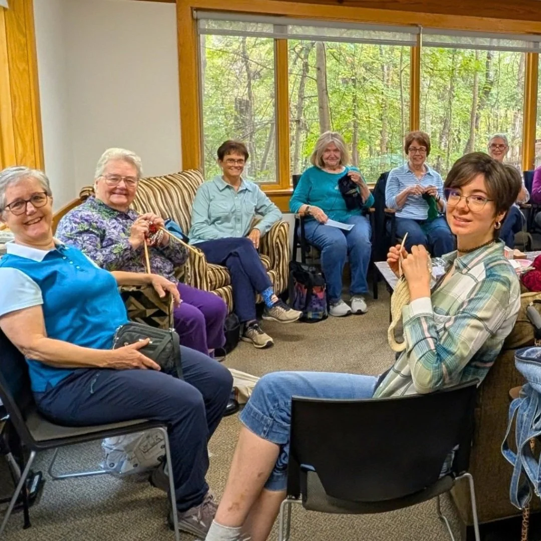 Every Tuesday at 10am in our library, the Caring Crafters gather to knit, crochet, and connect. 🧶

Beginners and experts alike are welcome, and yarn and needles are provided. Our crafters are happy to teach you!

Together, we make blankets for membe