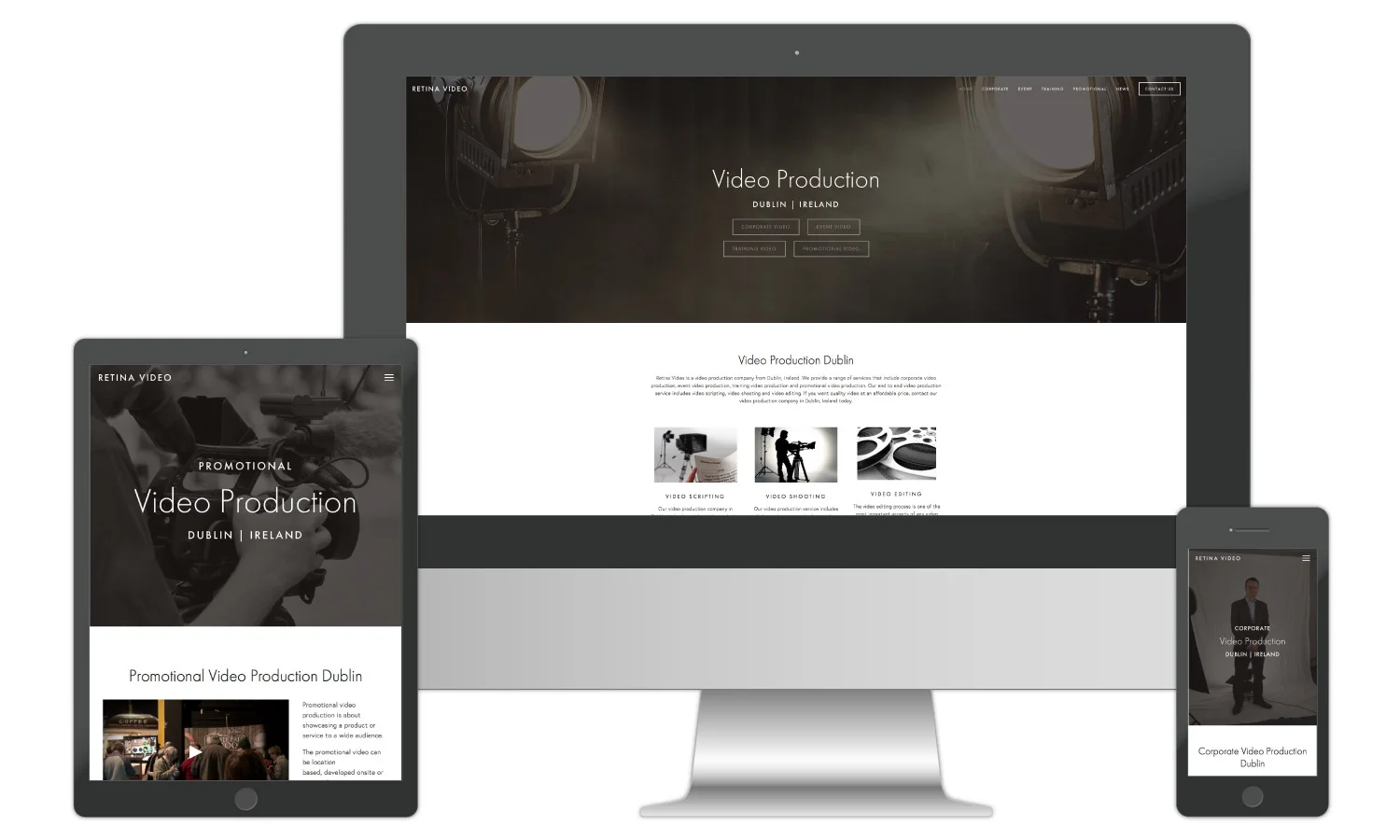Production Company site Design  Design for Production Companies