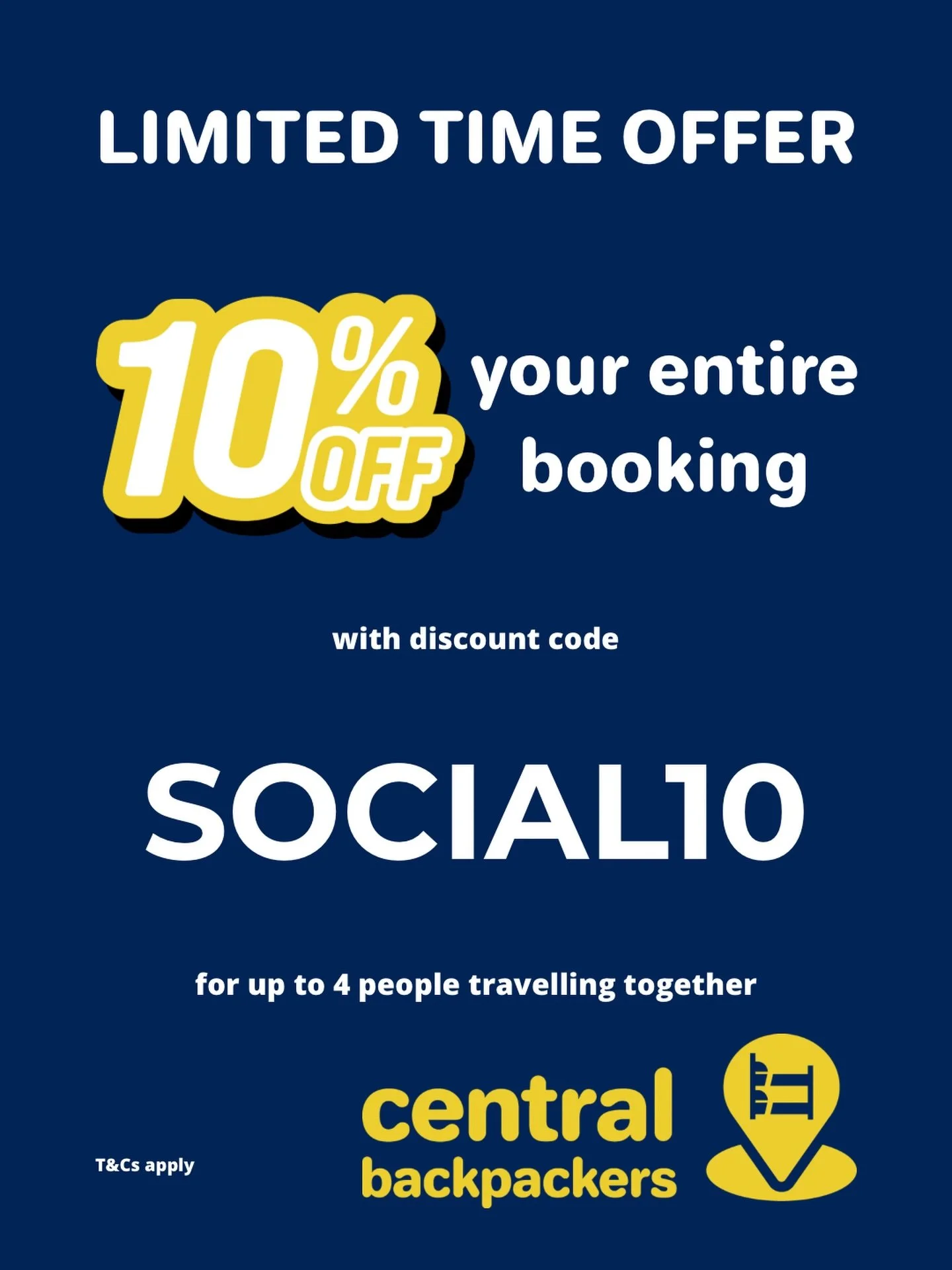 Time to pack your bags!🧳🎒Book your stay in Oxford now with the code SOCIAL10 and get 10% off the entire booking🔥LIMITED TIME ONLY🔥

T&amp;Cs apply. 

#backpackers #oxfordbackpackers #travelling #england #oxford