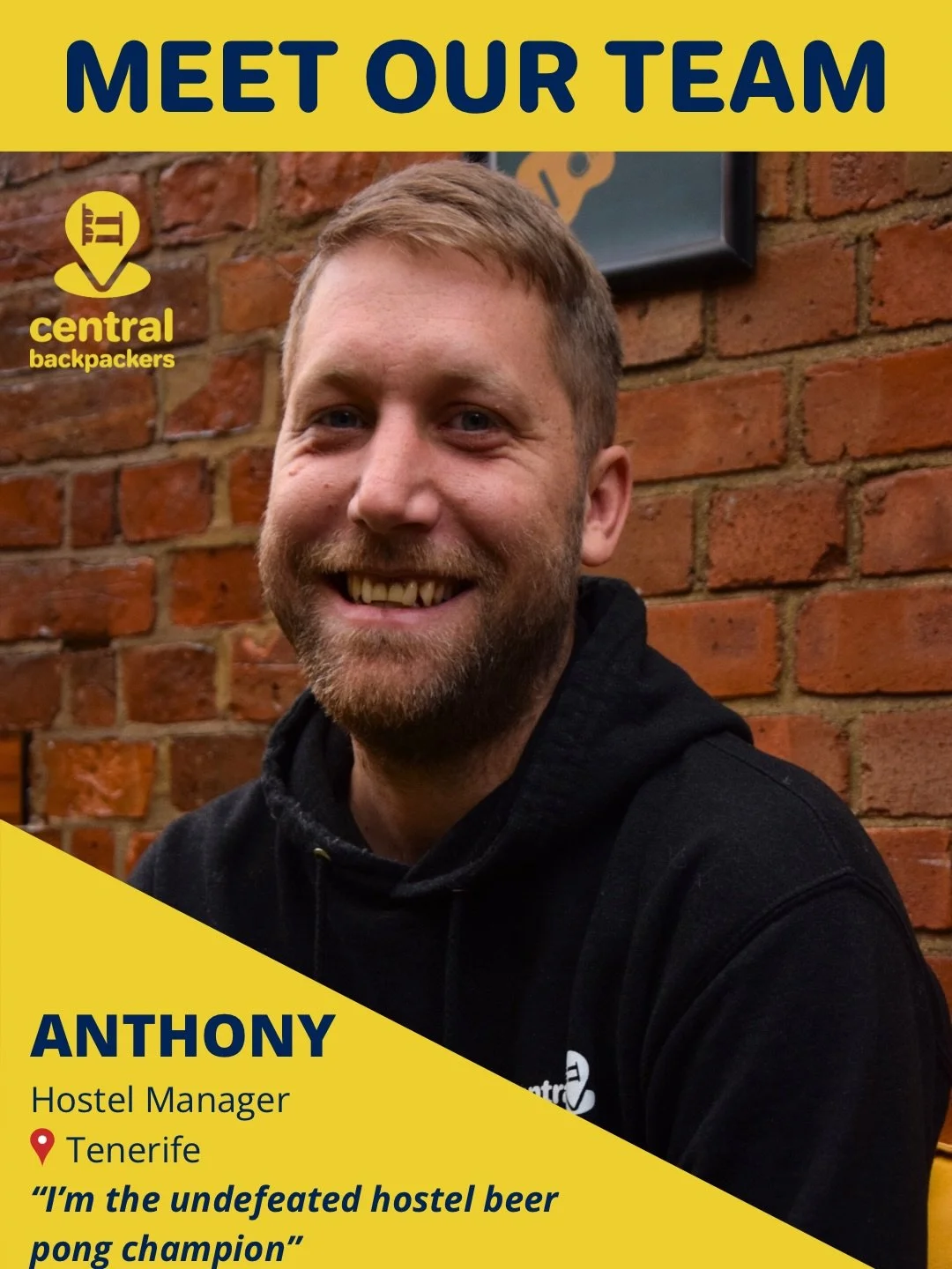 Book you stay now or join our team to challenge Anthony to a beer pong duel!🍻

Use the discount voucher SOCIAL10 to get 10% off your entire booking!🎉 LIMITED TIME ONLY⏰ T&amp;Cs apply.*

*for up to 4 guests travelling together
Maximum 7 days stay
C