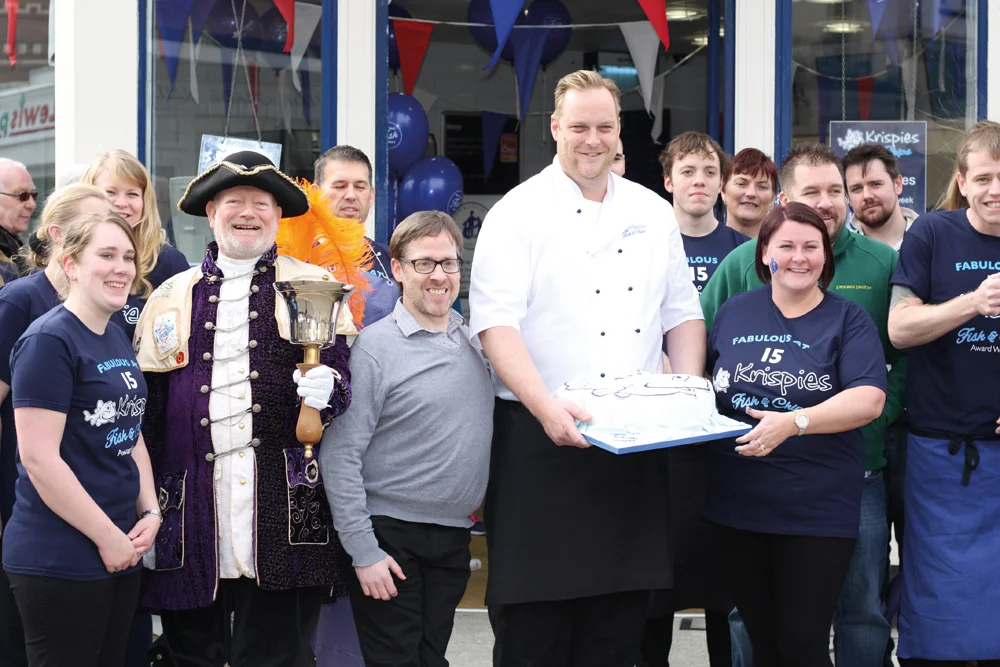 Having our photo taken with the staff, Andrew Barge from Vranch House School and some of the suppliers who generously donated supplies for free